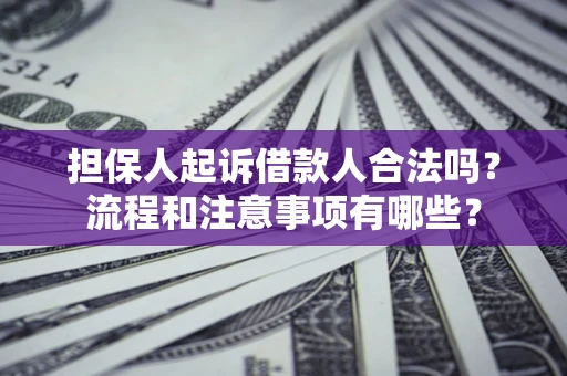 北京担保人起诉借款人合法吗？流程和注意事项有哪些？