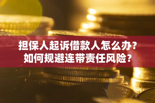 北京担保人起诉借款人怎么办？如何规避连带责任风险？