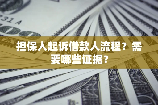 北京担保人起诉借款人流程?需要哪些证据? 北京担保人起诉借款人流程?需要哪些证据?