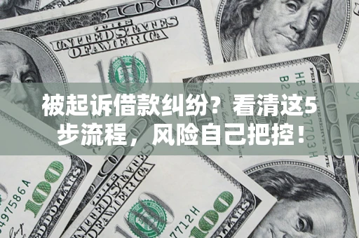 北京被起诉借款纠纷？看清这5步流程，风险自己把控！